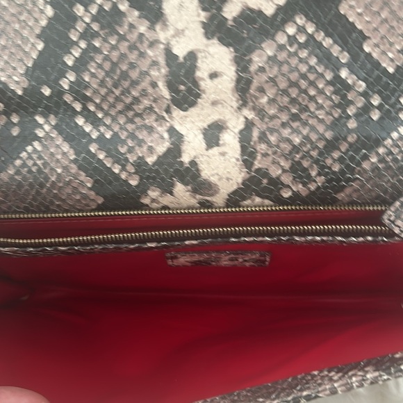 Dooney & Bourke snake skin clutch/shoulder bag - Picture 3 of 6